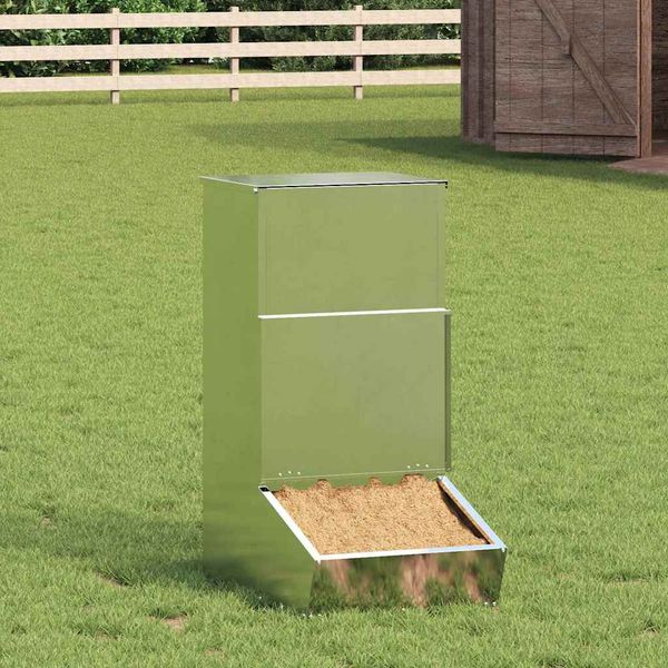 vidaXL Feeder pre prasatá Strieborná 55 x 38 x 76 cm Pozinkovaná oceľ
