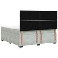 vidaXL Posteľ boxspring s matracom Svetlosivá 180 x 200 cm Zamat