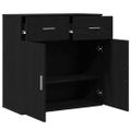 vidaXL Servírovacia skriňa Čierny dub 78 x 38 x 80 cm Kompozitné drevo