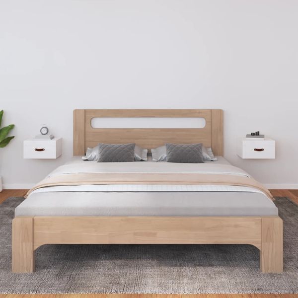 vidaXL Nástenné nočné stolíky 2 ks biele 40x29,5x22 cm