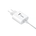 Wall charger t-phox ispeed 20W usb-c/lightning cable white
