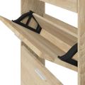 vidaXL Botník dubový 59x17x108 cm spracované drevo