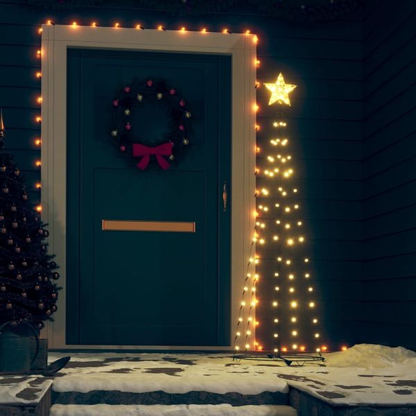 vidaXL Vianočný stromček, kužeľ, 70 LED, teplé biele svetlo 50x120 cm