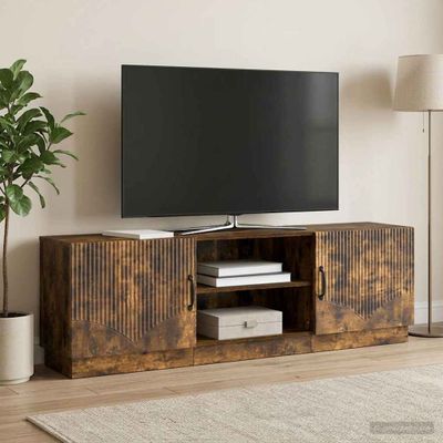 vidaXL TV skrinka Dymový dub 150 x 31 x 47 cm Kompozitné drevo