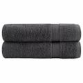vidaXL Prémiové utierky na ruky SOLUND 2 ks antracitové 50x100 cm 600 g/m²