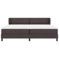 vidaXL Posteľ s pružinovým rámom Tmavohnedá 200 x 200 cm látka