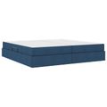 vidaXL Postel s úložným prostorem a matrací Modrá 200 x 200 cm