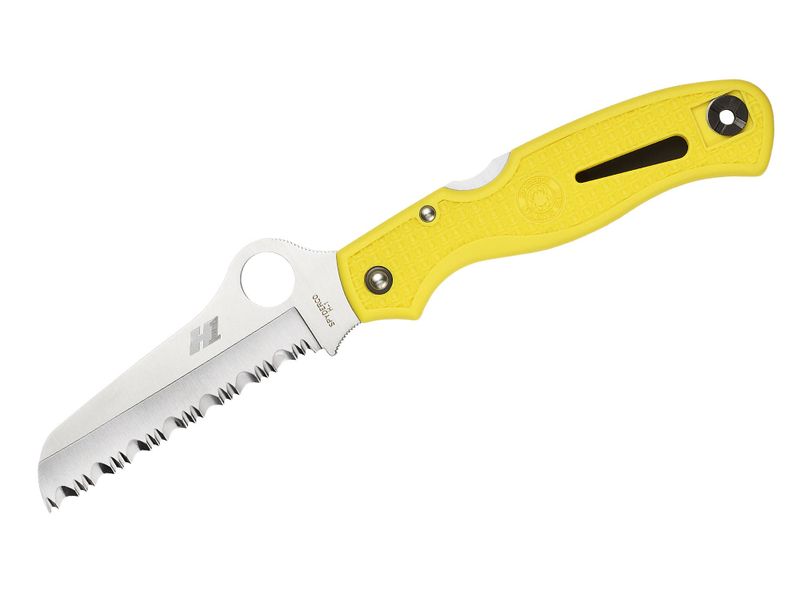 Spyderco C89SYL Atlantic Salt Lightweight záchranársky vreckový nôž 9,4 cm, žltá, FRN