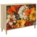 vidaXL Servírovacia skriňa GENNEP Sonoma 102 x 33 x 75 cm