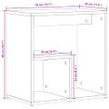 vidaXL Príručný stolík dymový dub 50x30x50 cm spracované drevo