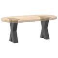vidaXL Nohy konferenčného stolíka v tvare X, 2 ks, antracitové, 28 x (42-43) cm, oceľ