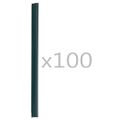 vidaXL 100 ks plotové upínacie lišty zelené PVC