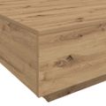 vidaXL Stolík pod TV s LED pásikmi Dub artisan 100 x 100 x 31 cm