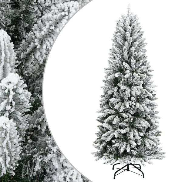 vidaXL Zasnežený umelý vianočný stromček 150 cm PVC a PE