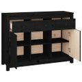 vidaXL Komoda čierna 100x35x74,5 cm borovicový masív