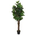 vidaXL Umelý figovník 232 listov 180 cm zelený