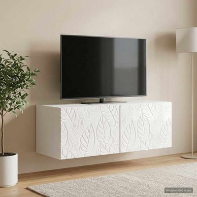 vidaXL Nástenná TV skrinka 78,5 x 31 cm Biela s vysokým leskom