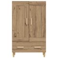 vidaXL Highboard Dub artisan 70 x 31 x 115 cm Kompozitné drevo