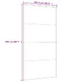 vidaXL Posuvné dvere nepriehľadné ESG sklo a hliník 102,5x205cm čierne