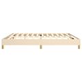 vidaXL Posteľný rám s boxspringom krémová 200x200 cm látka