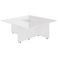 vidaXL Konferenčný stolík lesklý biely 79,5x79,5x30 cm drevotrieska