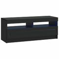 vidaXL 5-dielny LED TV kabinet Čierna Kompozitné drevo