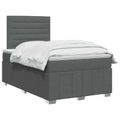 vidaXL Posteľ boxspring s matracom Tmavosivá 120 x 190 cm Látka