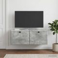 vidaXL Nástenná TV skrinka 78,5 x 31 x 30 cm Betónovo sivá