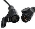 Prepojovací 13pin kábel - zavesená zásuvka + zástrčka TRAILER CABLE 8, 12V, 5m SIXTOL