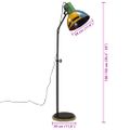 vidaXL Podlahová lampa 25 W viacfarebná 30x30x100-150 cm E27