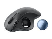 Guľový ovládač - ergonomický - optický - 5 tlačidiel - bezdrôtový - Bluetooth, 2,4 GHz - USB prijímač Logitech Logi Bolt - grafit