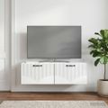 vidaXL Nástenná TV skrinka Biela 98 x 41 x 30 cm Kompozitné drevo
