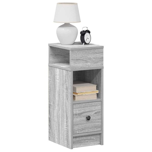 vidaXL Nočné skrinky 2 ks so zásuvkou sivé sonoma 25x31x66 cm