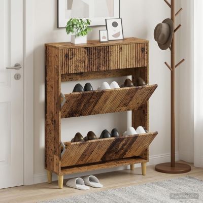 vidaXL Skriňa na topánky ARNHEM 78 x 24 x 103 cm Kompozitné drevo