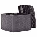 vidaXL Príručný stolík, farba mokka 54x54x36,5 cm, plast