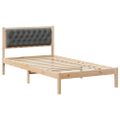 vidaXL Rám postele Tmavo šedá 100 x 200 cm Masívne borovicové drevo