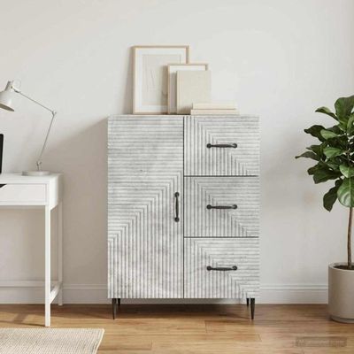 vidaXL Servírovacia skriňa Betónovo sivá 66 x 34,5 x 89,5 cm