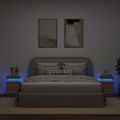 vidaXL Nočné stolíky s LED svetlami 2 ks dub sonoma 35x39x55 cm