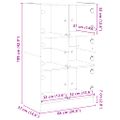 vidaXL Vysoká skrinka s dvierkami čierna 68x37x109 cm kompozitné drevo
