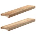vidaXL Parapety 2 ks neošetrené 80x15x2 cm masívne dubové drevo