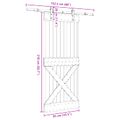 vidaXL Posuvné dvere NARVIK 85 x 210 cm (152,5 cm) Prírodná a čierna