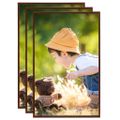 vidaXL Fotorámiky na stôl, koláž 3 ks, bronzové 10x15 cm, MDF