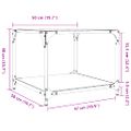 vidaXL Konferenčné stolíky priehľ. sklenená doska 2 ks 50x50x40cm oceľ
