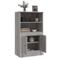 vidaXL Vysoká skrinka sivá sonoma 60x35,5x103,5 cm kompozitné drevo
