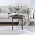 vidaXL Konferenčný stolík sivý Ø 55x45 cm borovicový masív