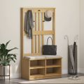 vidaXL Halový strom SANDNES 87x40x159,5 cm masívna borovica
