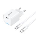 Nabíjačka BWOO GaN PD 30W so vstupom USB-C 1x, 60W kábel USB-C 2A biela