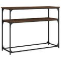 vidaXL Konzolový stolík hnedý dub 100x35,5x75 cm kompozitné drevo
