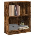 vidaXL Knižnica údený dub 60x24x76 cm spracované drevo
