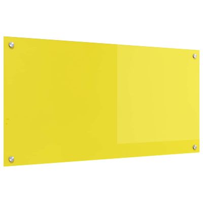 vidaXL Kuchynský obklad Žltá 100 x 50 cm tvrdené sklo